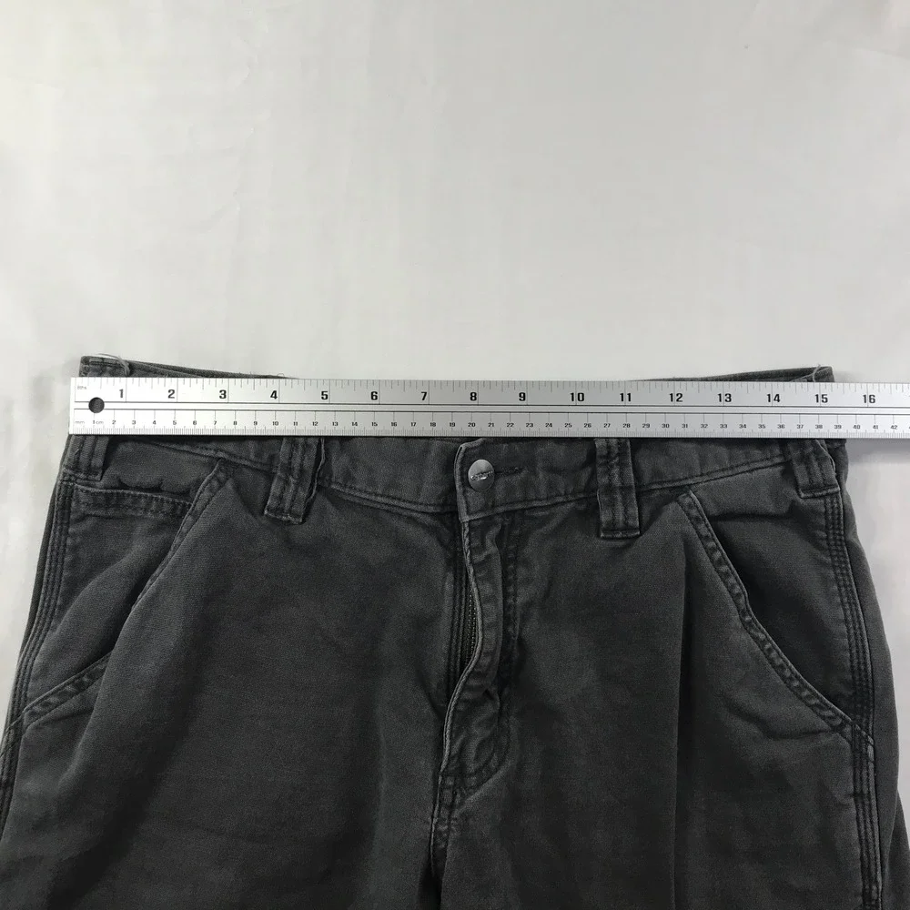 Carhartt Mens Relaxed Fit Canvas Work Pants Gray 32x32 Straight Leg 102291 306